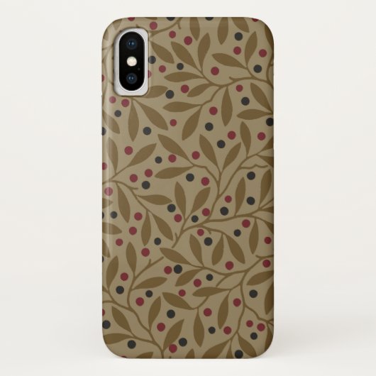 Leaf Berry Classic Kleurrijke  Patroon Art Case-Mate iPhone Case (Achterkant)