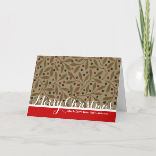Leaf Berry Classic Kleurrijke Patroon Art Feestdagen Kaart