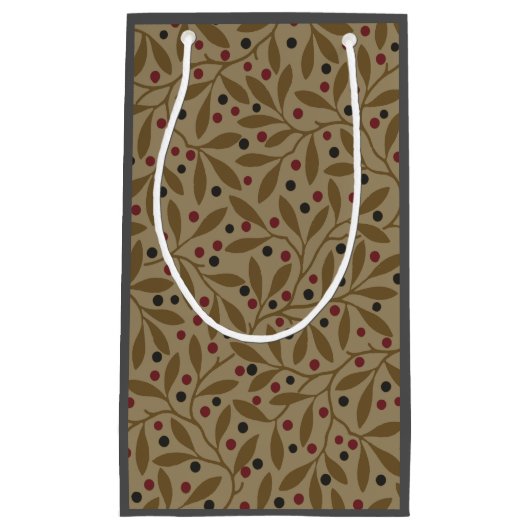 Leaf Berry Classic Kleurrijke  Patroon Art Klein Cadeauzakje (Voorkant)