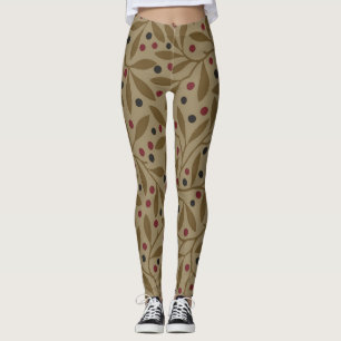 Leaf Berry Classic Kleurrijke  Patroon Art Leggings