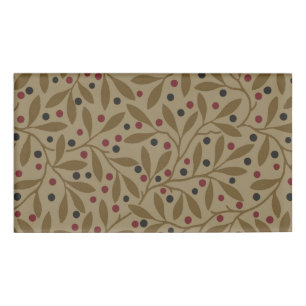 Leaf Berry Classic Kleurrijke  Patroon Art Naambadge