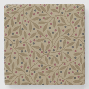 Leaf Berry Classic Kleurrijke  Patroon Art Stenen Onderzetter