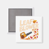 Leaf Blower Funny Autumn Fall Season Humor Magneet (Voorkant / Achterkant)