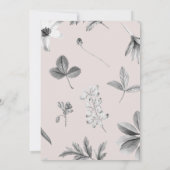 Leaf boho botanische bruiloft uitnodiging (Achterkant)