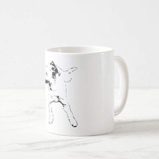 Leaf-Chase Pivot, Grinning Pup Koffiemok (Voorkant rechts)