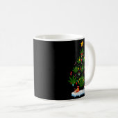 Leaf Christmas Tree Weed Stoner Xmas Premium Tri-b Koffiemok (Voorkant rechts)