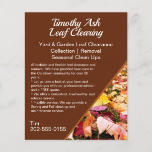 Leaf Clearing Clean Up Removal Promotie Flyer