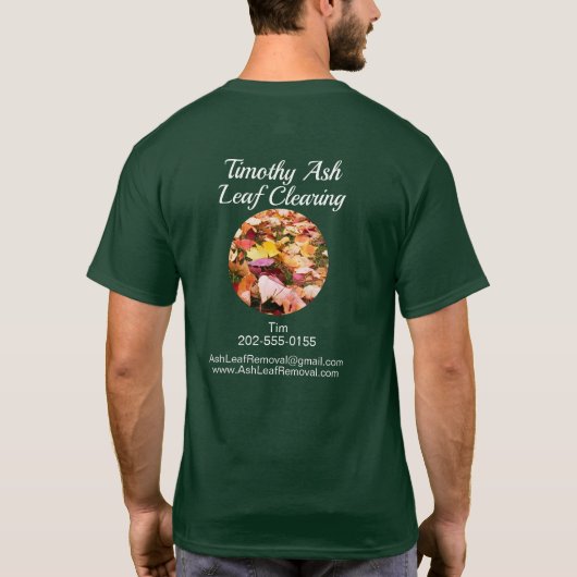 Leaf Clearing Removal Business T-shirt (Achterkant)