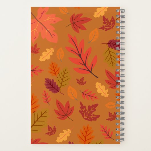 Leaf Collage Notebook Nature Inspired Front & Back Notitieboek (Achterkant)