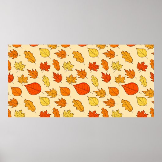 Leaf Concept Pattern. Leaf Herfst and Autumn Symbo Poster (Voorkant)