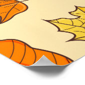 Leaf Concept Pattern. Leaf Herfst and Autumn Symbo Poster (Hoek)