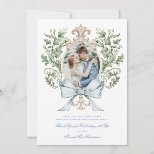 Leaf Crest w / Bow Dank u kaart