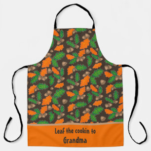 Leaf De Kook Custom Autumn Leaves Eikels Schort