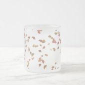 Leaf Design Frosted Glass Mok (Center)