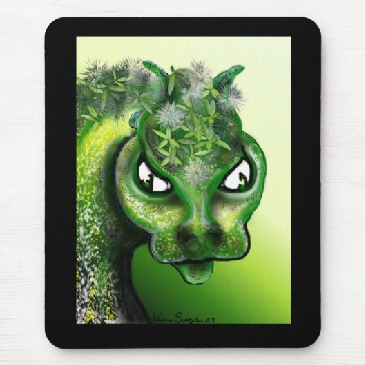 Leaf Dragon Mousepad Muismat (Voorkant)