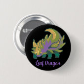 Leaf Dragon pixel art Ronde Button 5,7 Cm (Voorkant /achterkant)