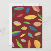 Leaf Drop Dark Merlot Party Invitation (Dos)