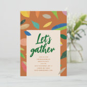Leaf Drop Pumpkin Party Invitation (Debout devant)