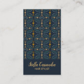 Leaf Feather Elegant Moderne Tegel Pattern Visitekaartje (Voorkant)