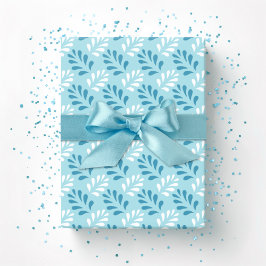Leaf Flourish Trellis in Aqua Cadeaupapier