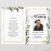 Leaf Funeral Program sjabloon (Voorkant)