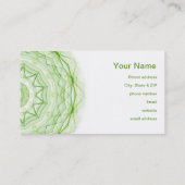 Leaf Green Spiderweb Visitekaartje (Achterkant)
