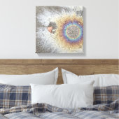 Leaf Hart en Regenboog canvas kunst (Insitu (Slaapkamer))