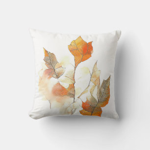 Leaf Herfst Seizoen Natuur Waterverf Kunst Schilde Kussen