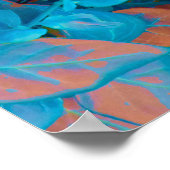 Leaf Kaleidoscope Star dans Poster bleu et orange (Coin)