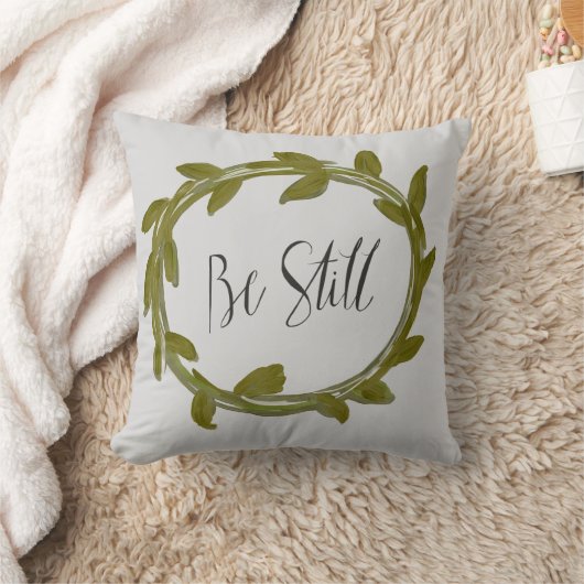 Leaf Laurel Pillow "Be still" Kussen (Deken)