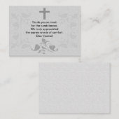 Leaf Lijst na begrafenis bedankkaarten Notitiekaartje (Voorkant / Achterkant)