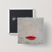 "Leaf Lips" Foto Button (Voorkant /achterkant)