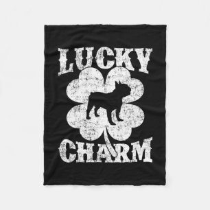 Leaf Lucky Charm Franse Bulldog St Patrick's Day Fleece Deken