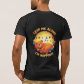 Leaf Me Alone I'm Napping - Sleeping Bear Pun T-shirt (Achterkant)