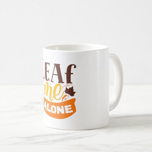 Leaf me only Funny Autumn Antisocial Introvert Koffiemok (Voorkant rechts)