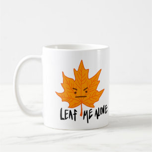 Leaf me seul automne automne dessin animé mug