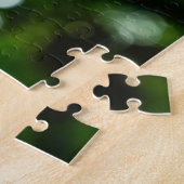 Leaf met druppel water legpuzzel (Zijkant)