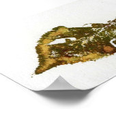 Leaf Natuur Print Mini-Poster (Hoek)