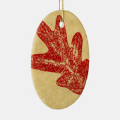 Leaf Natuur Print Ornament (Rechts)