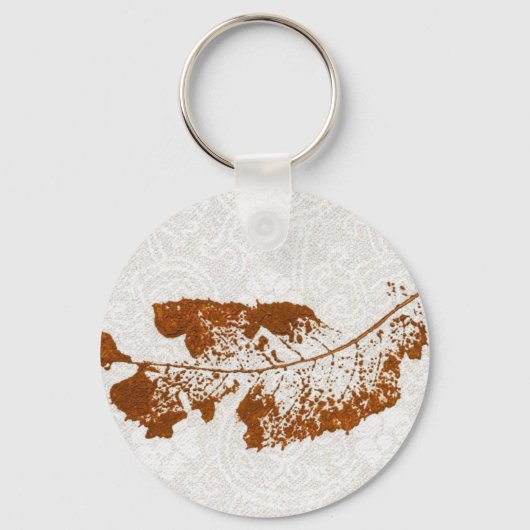 Leaf Natuur Print Sleutelhanger (Voorkant)