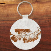 Leaf Natuur Print Sleutelhanger (Voorkant)