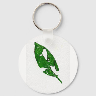 Leaf Natuur Print Sleutelhanger
