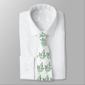 Leaf Natuur Print Stropdas (Gebonden)