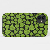 Leaf Pattern 02 - Martian Green op Black Case-Mate iPhone Case (Achterkant (horizontaal))