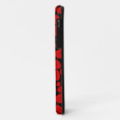 Leaf Pattern 02 - Rood op zwart Case-Mate iPhone Case (Achterkant/links)