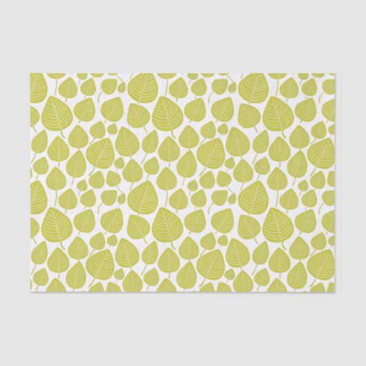 Leaf Pattern - Banana Green Tissuepapier (Voorkant)