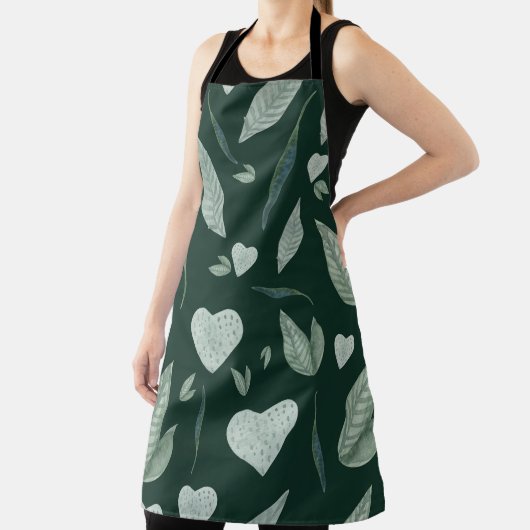 Leaf Pattern Botanical Boho Keuken Schort (Insitu)