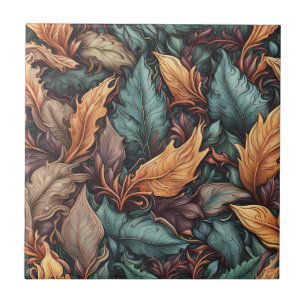 Leaf Pattern Ceramic Tegel Tegeltje