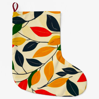 Leaf Pattern Grote Kerstsok