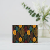 Leaf Pattern - Kleuren Visitekaartje (Staand voorkant)